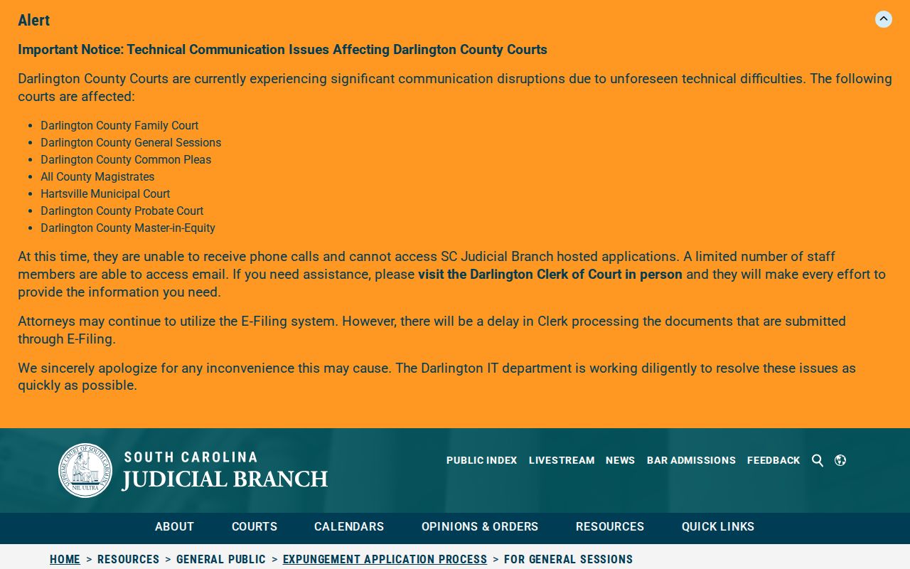 South Carolina expungement process affecting Marion County release mugshots